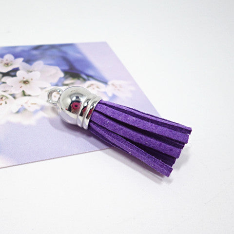 Wholesale 10pcs/pack Velvet Tassel Bag Charm DIY Accessories Keychain