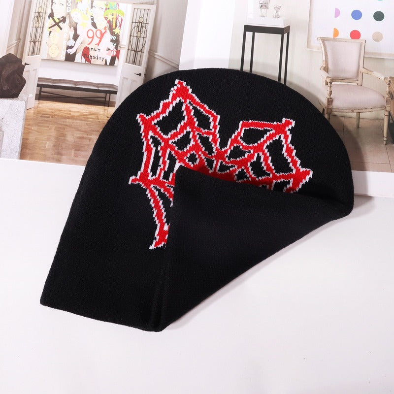 Wholesale Personality Trend Spider Web Pattern Jacquard Needle Warm Breathable Street Style Beanie