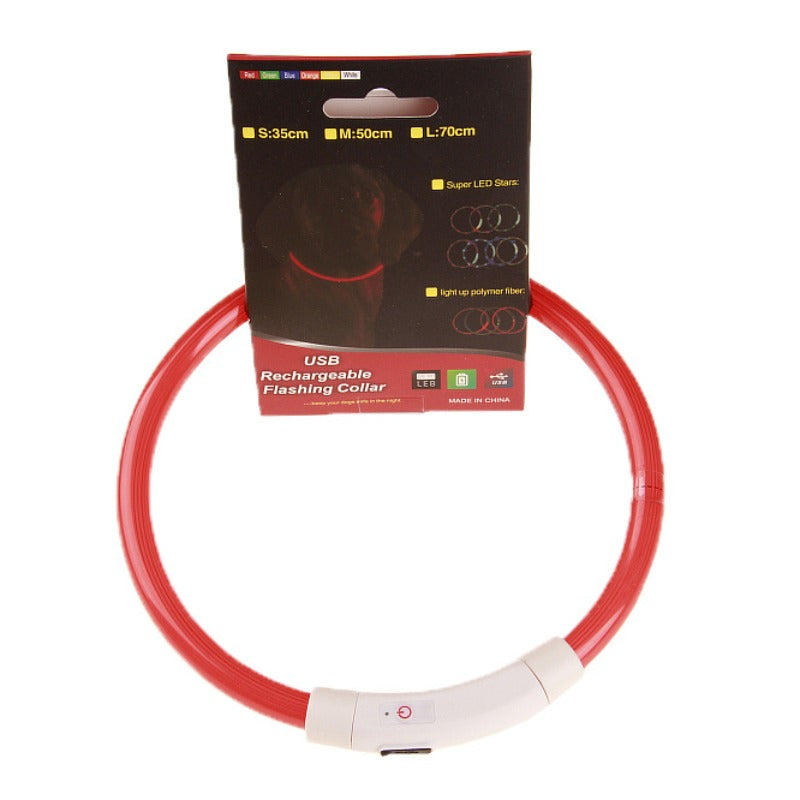 Wholesale Polyester LED Pet Luminous Collar USB Charging Collar