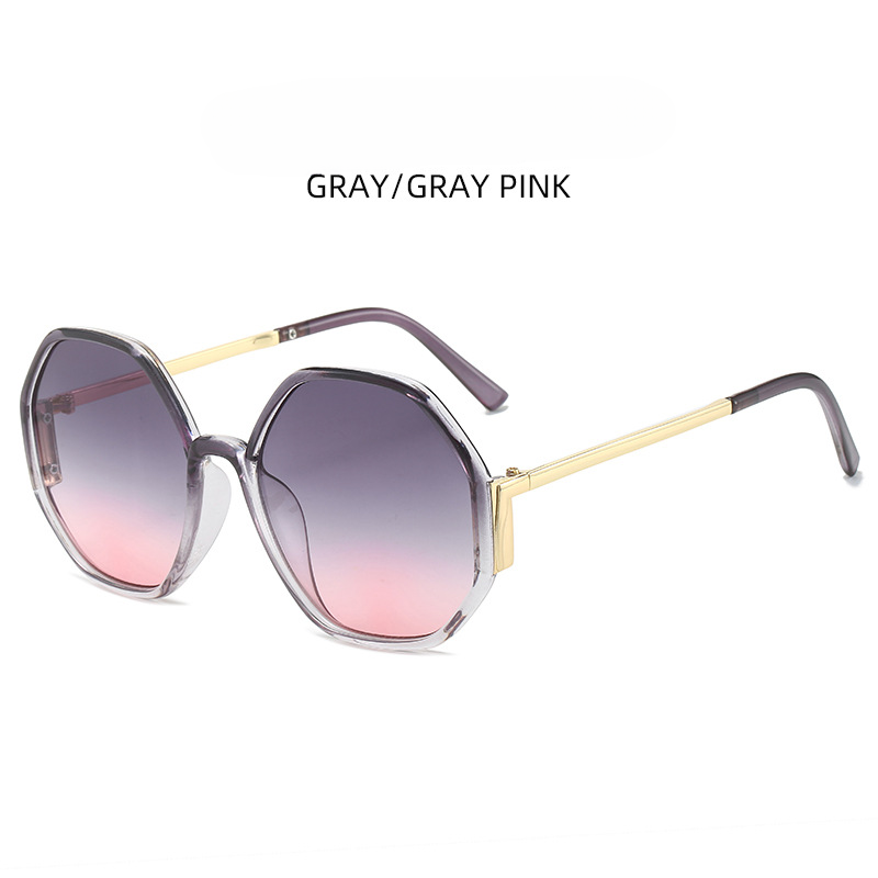 PC mayorista 2023 Nuevas gafas de sol en las damas redondas de verano