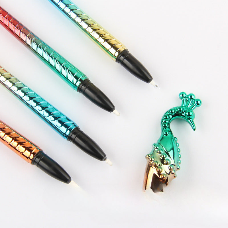 Wholesale 10pcs Cute Peacock UV Gradient Color Polly Colorful and Neutral Pen