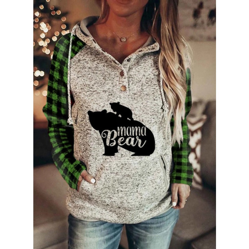 Wholesale Polyester Oversized MAMA Printed Hoodies