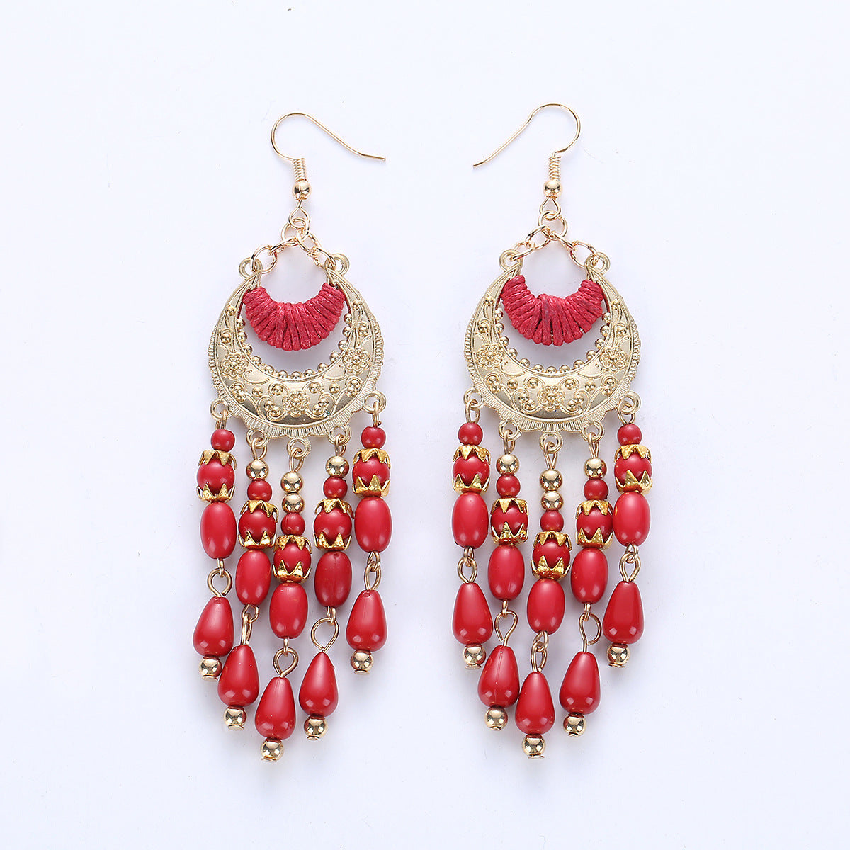 Wholesale Tassel Alloy Drop Earrings