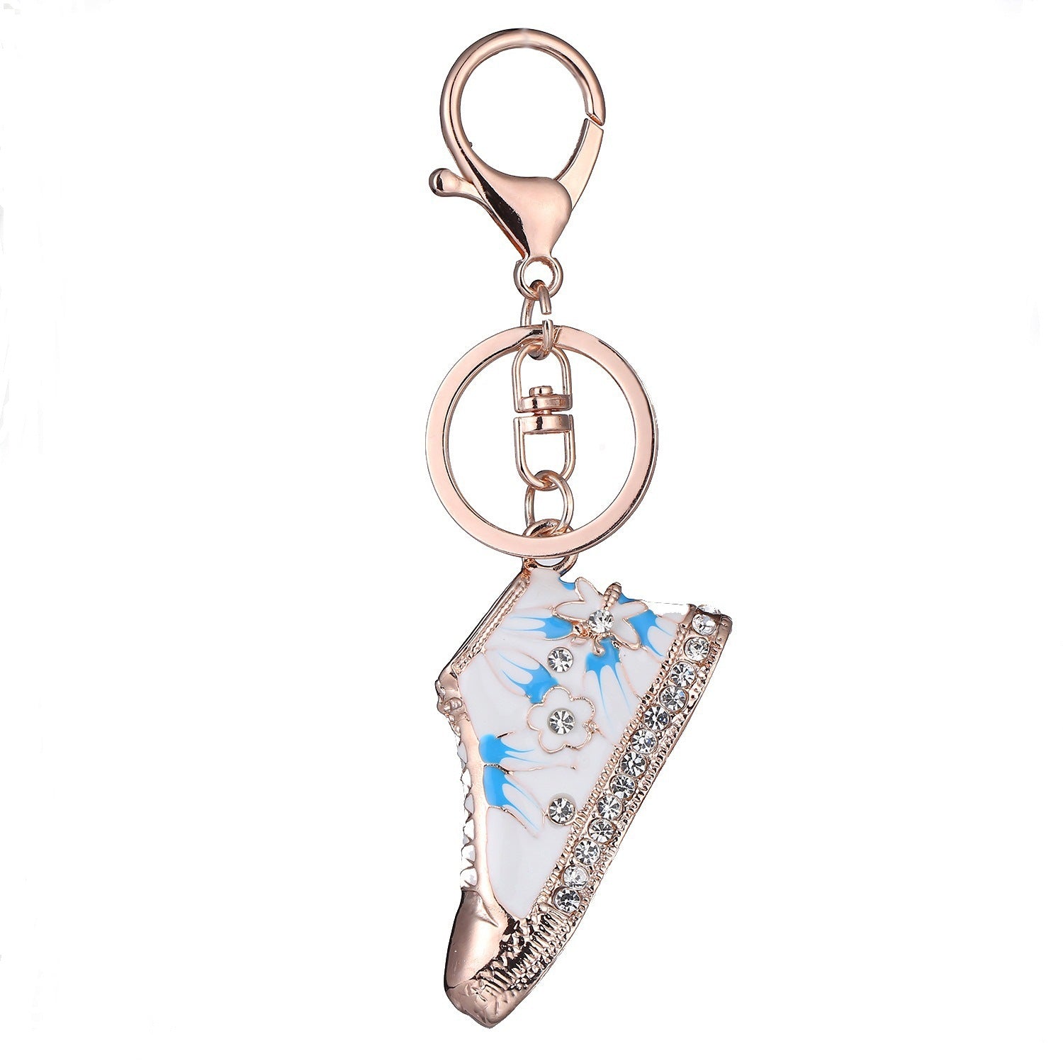 Wholesale Mini Shoe Diamond Keychain