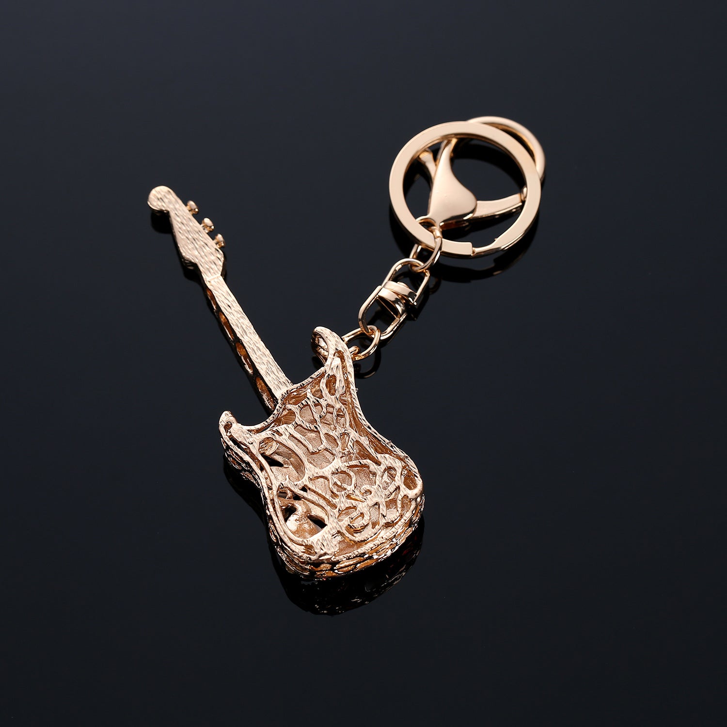 Wholesale Guitar Diamond Keychain