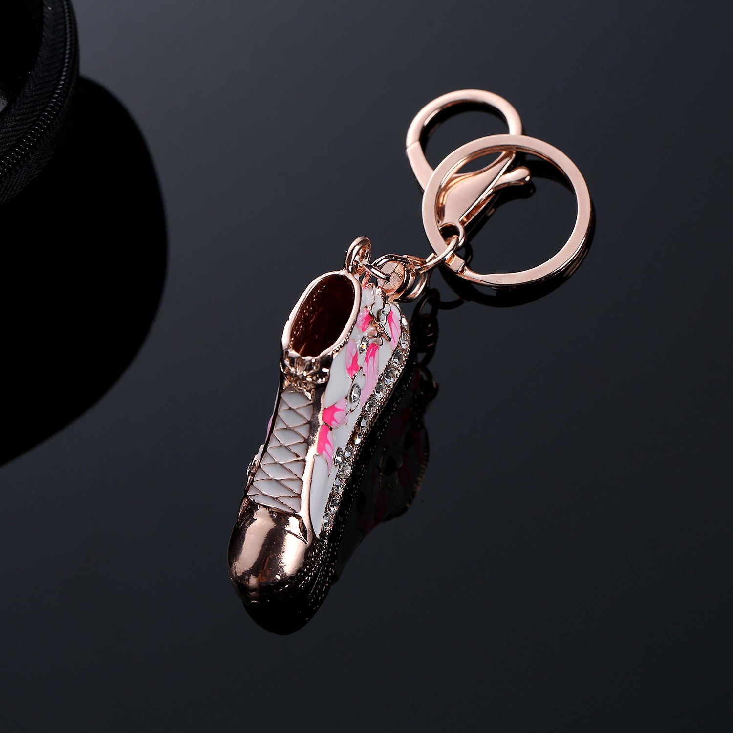 Wholesale Mini Shoe Diamond Keychain