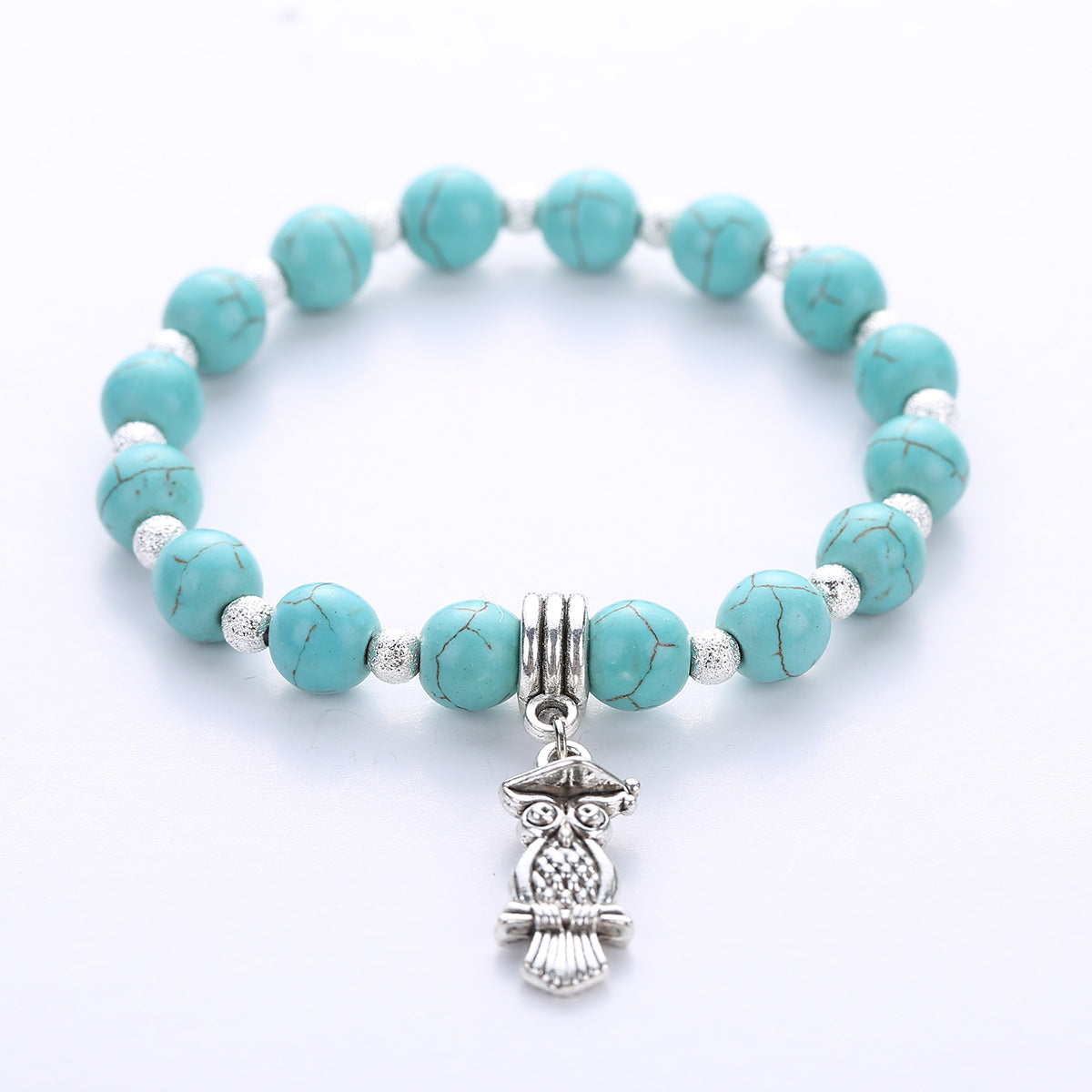 Wholesale Natural Turquoise Bracelet Handmade Geometric Stone Jewelry For Couple Everyday Wear Fashion Accessory Boutique
