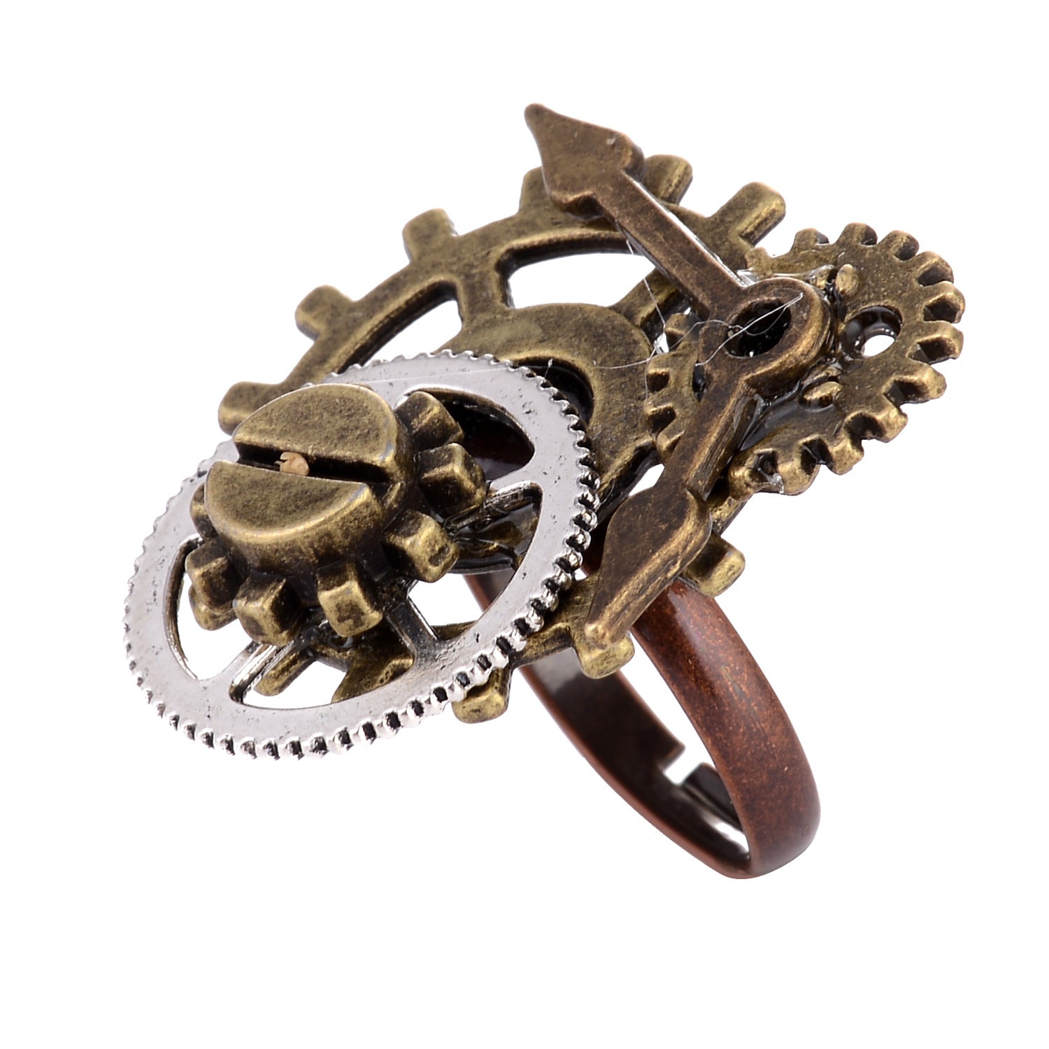 Wholesale Gothic Steampunk Gear Vintage Ring