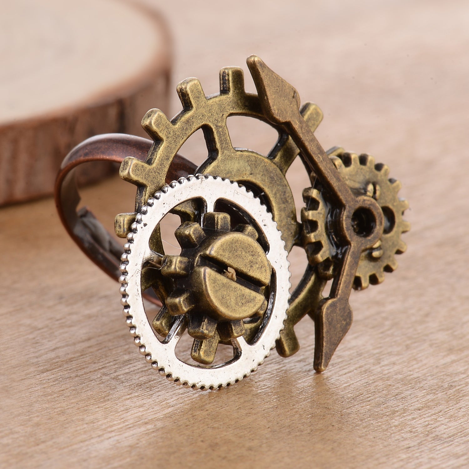 Wholesale Gothic Steampunk Gear Vintage Ring
