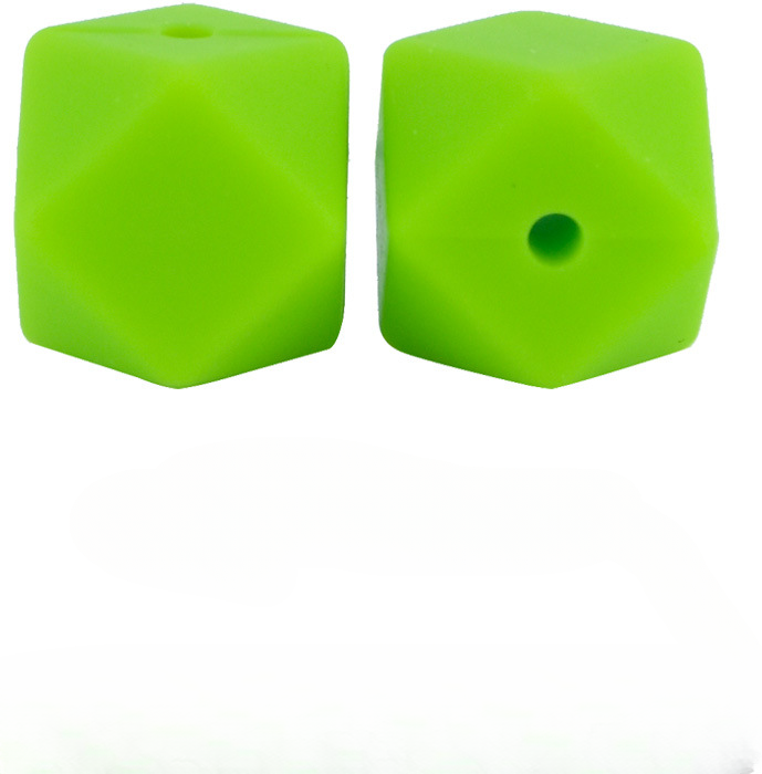 Al por mayor 100 piezas de 100 piezas de 17 mm de silicona hexagon baby theether cuentas