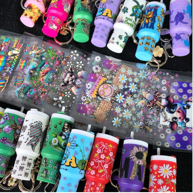 Wholesale Random 20pcs 50pcs 100pcs Cartoon Pattern Mini Travel  Cup Sticker