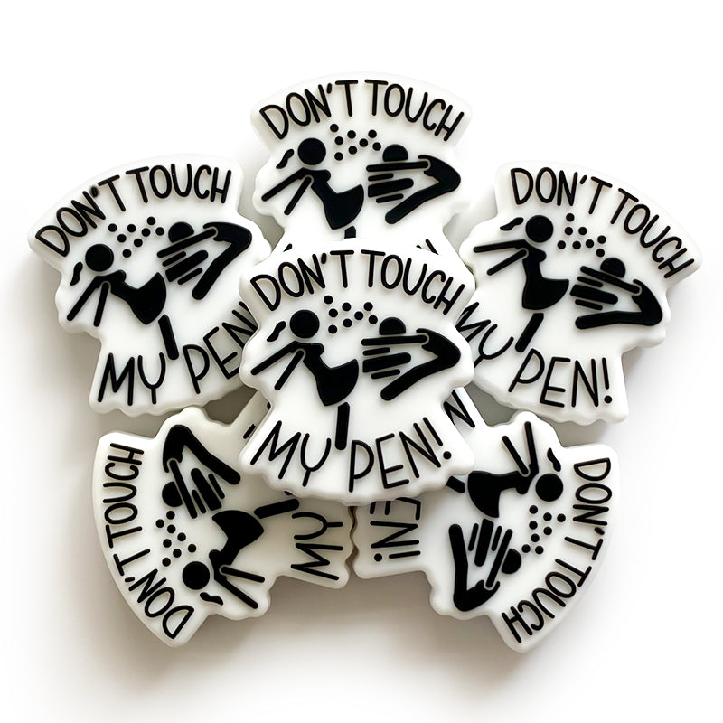 Wholesale 10PCS Don’t Touch My Pen Silicone Beads