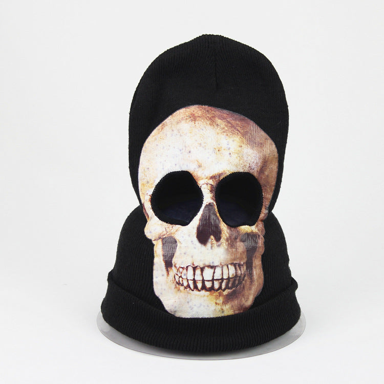 Wholesale Halloween Horror Skull Ghost Mask Cosplay Acrylic Beanie