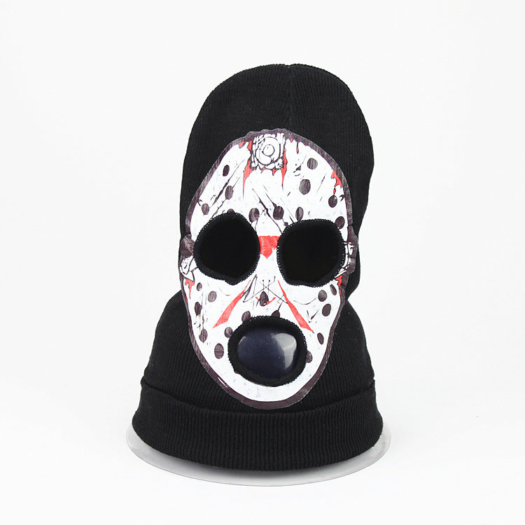 Wholesale Halloween Horror Skull Ghost Mask Cosplay Acrylic Beanie