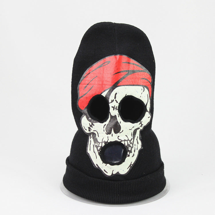 Wholesale Halloween Horror Skull Ghost Mask Cosplay Acrylic Beanie