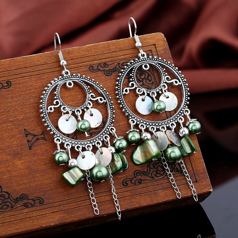 Wholesale  bohemian jewelry ethnic style retro round earrings