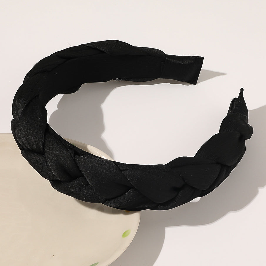 Wholesale Solid Color Cloth Fried Dough Twists Braid Headband