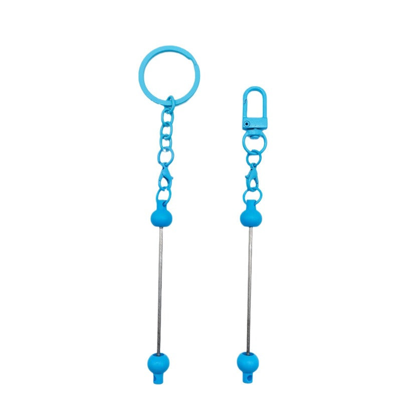 Wholesale DIY Bead Multi Colored Square Buckle Round Buckle Creative Personality Metal Keychains