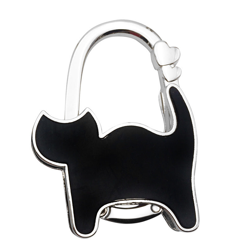 Wholesale Two-hearted Cat Bag Hanger Folding Table Lady Bag Hook
