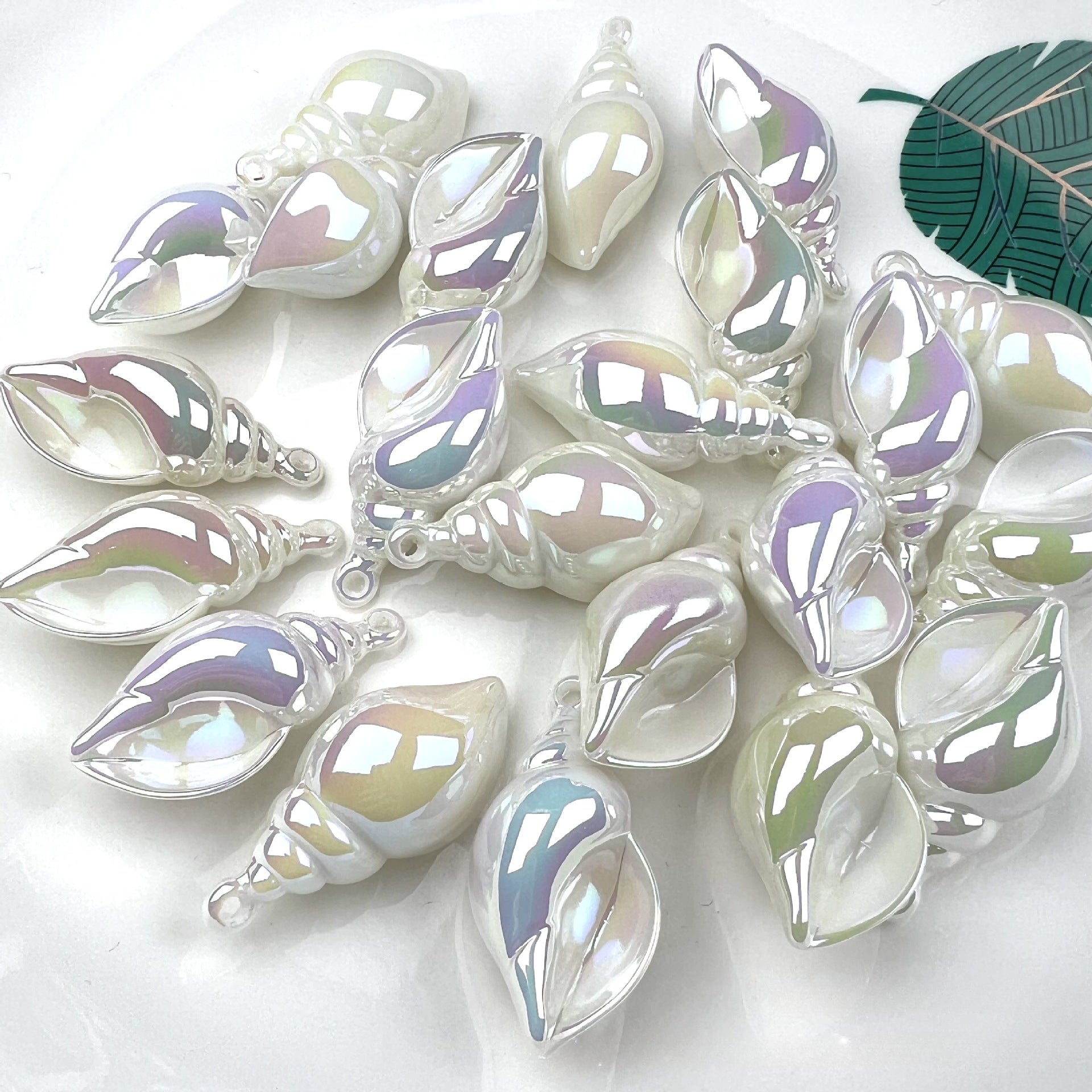 Wholesale 100PCS/PACK Acrylic Night Glow Mace Bow with Colored Straight Hole Beads