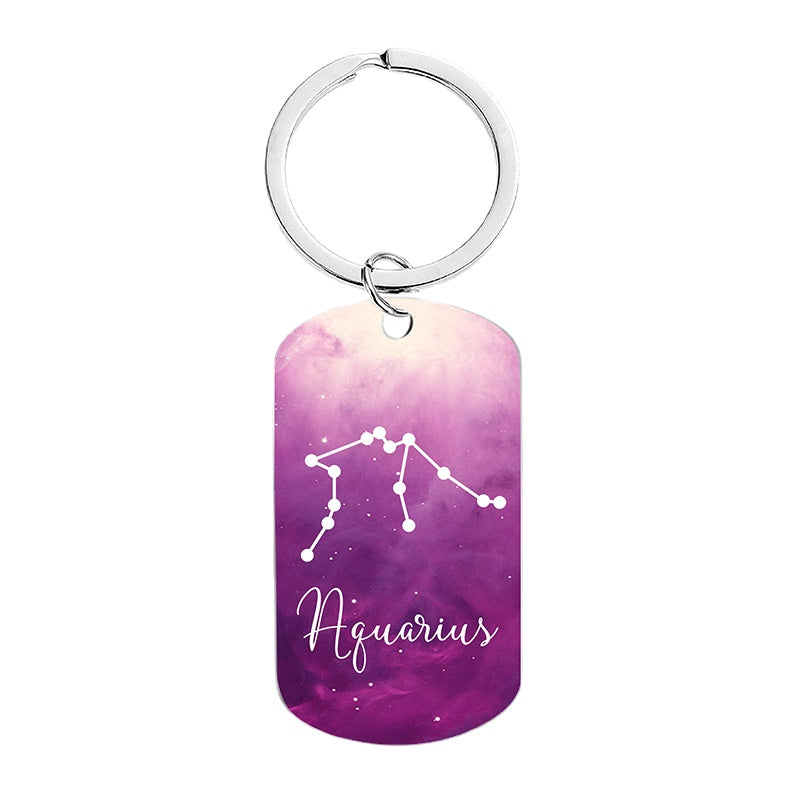 Wholesale of Twelve Constellations Metal Keychains