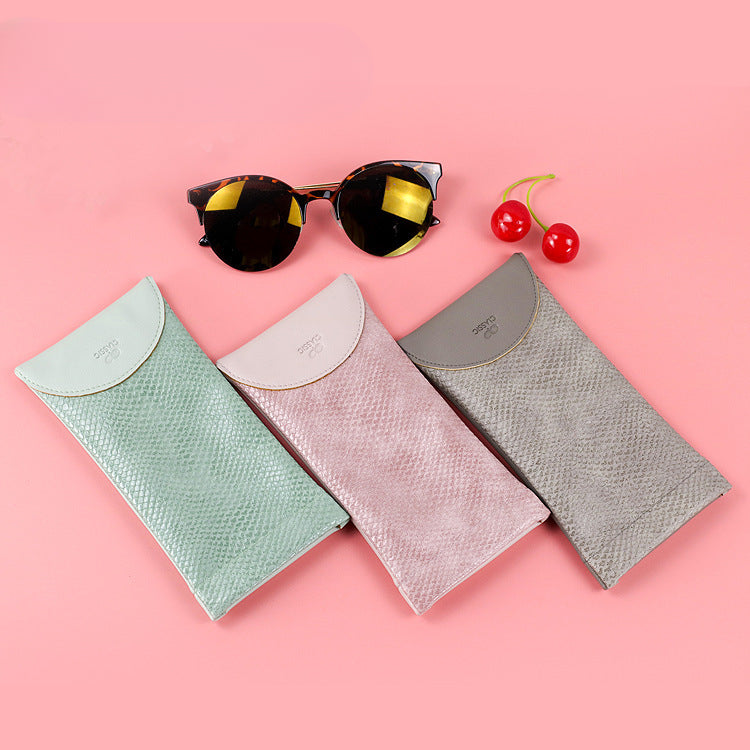 Wholesale PU Elastic Leather Storage Sunglasses Bags