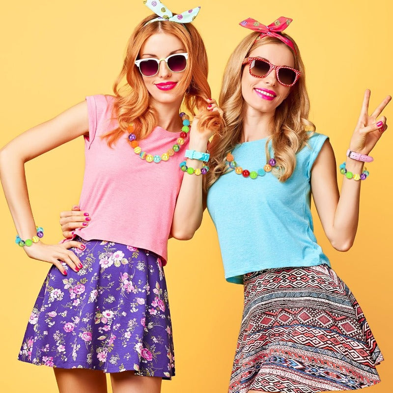 Wholesale 50Pcs 20 mm Rhinestone Beads Shine Disco Ball Beads Bubblegum Beads Plastic Chunky Beads Loose Round Spacer Beads for Jewelry Making DIY Craft Pen Bracelet Supplies(Rainbow Style)