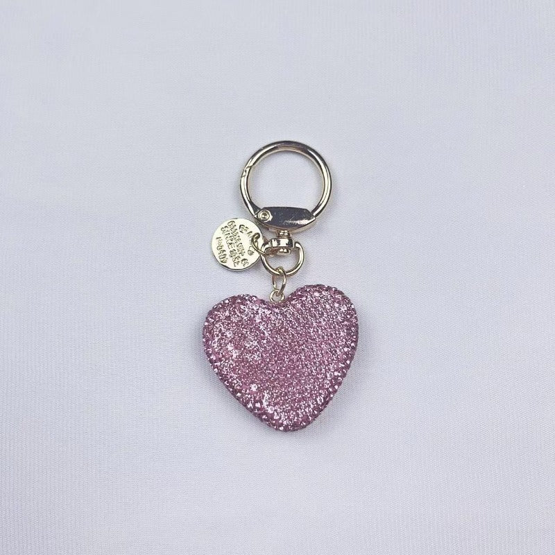 Wholesale Full Diamond Peach Heart Car Key Pendant Fashion Hang Tag Openable Love Keychains