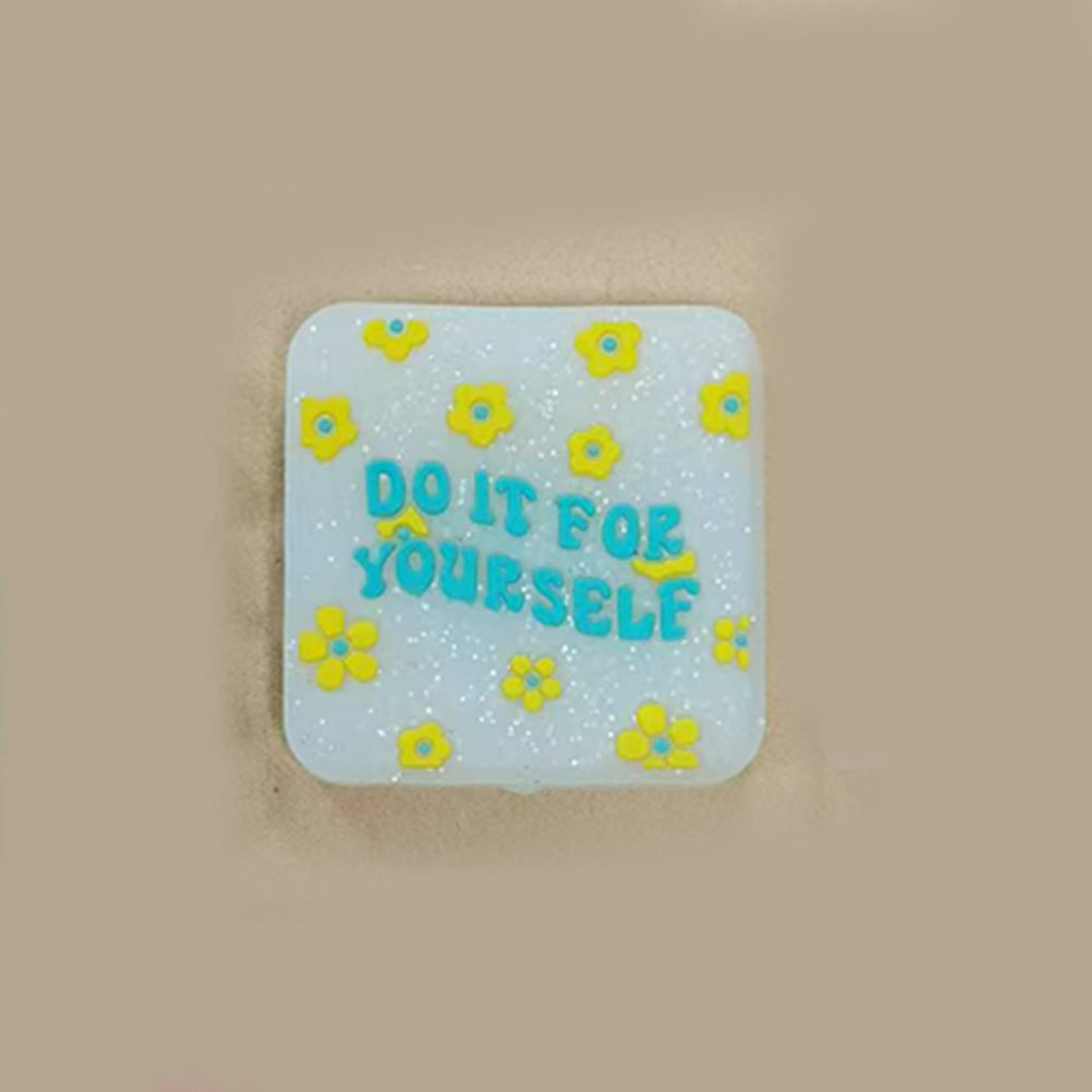 Wholesale 10pcs Luminous Butterfly Letters Dog Scratch Pattern Silicone Beads