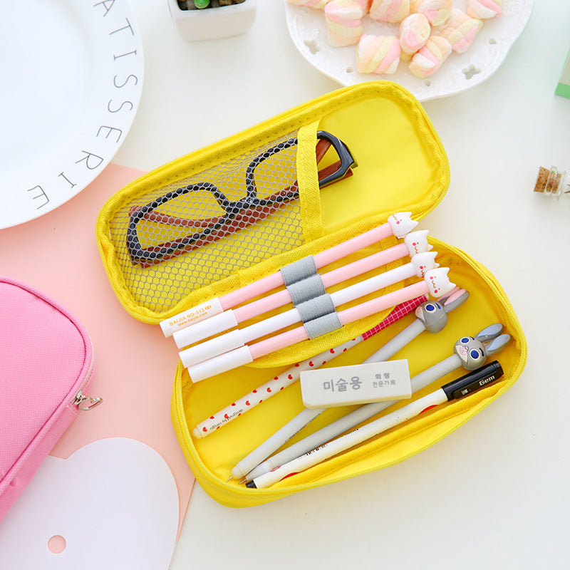 Wholesale Simple Large Capacity Canvas Pencil Case