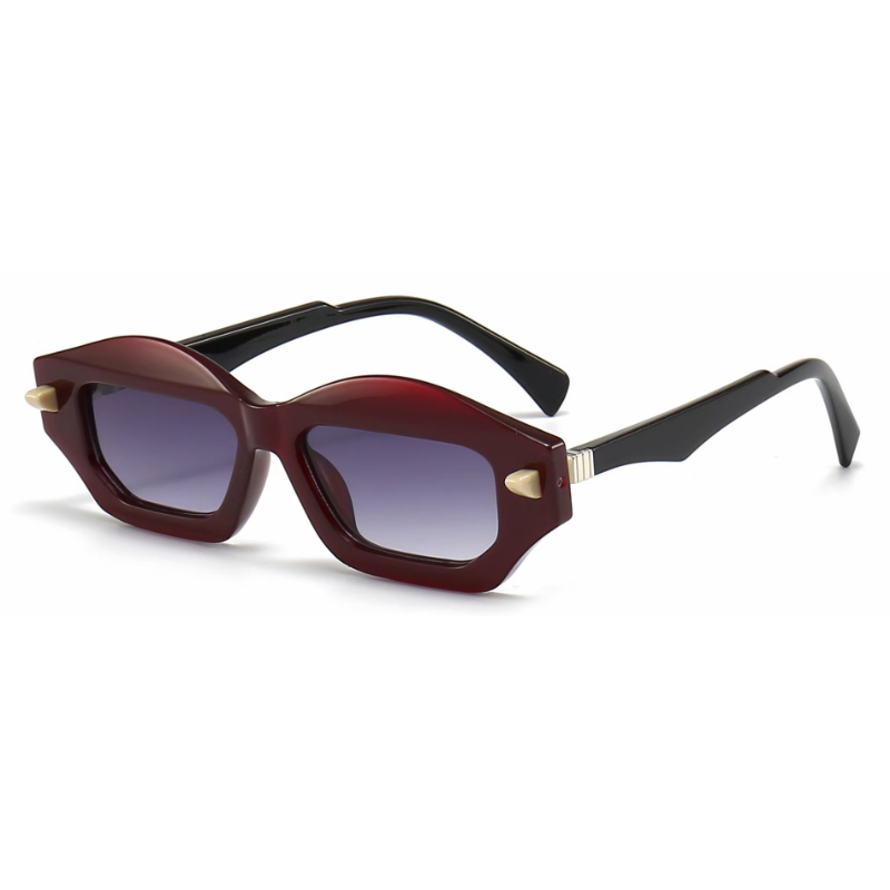 PC al por mayor Gafas de sol irregulares de marco grande