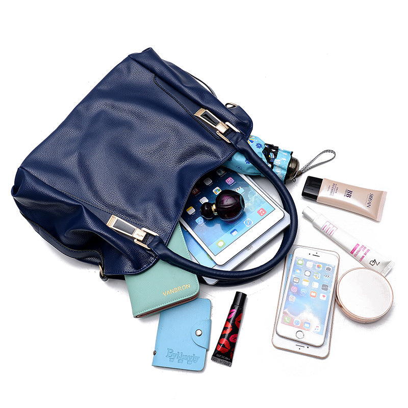 Wholesale Autumn and Winter Large Capacity Casual PU Handbag