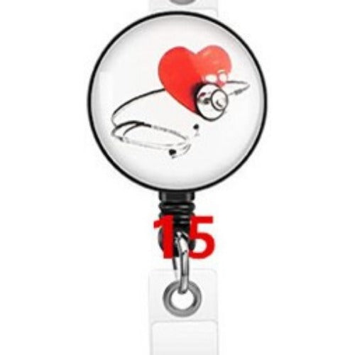 Wholesale Easy Pull Button Nurse Retractable Badge Scroll ABS Keychain