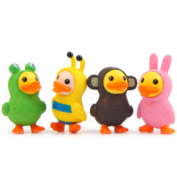 Wholesale Chic Duck Cosplay Bee Figurines - 4 Styles PVC Miniature Garden Accessories for Resale