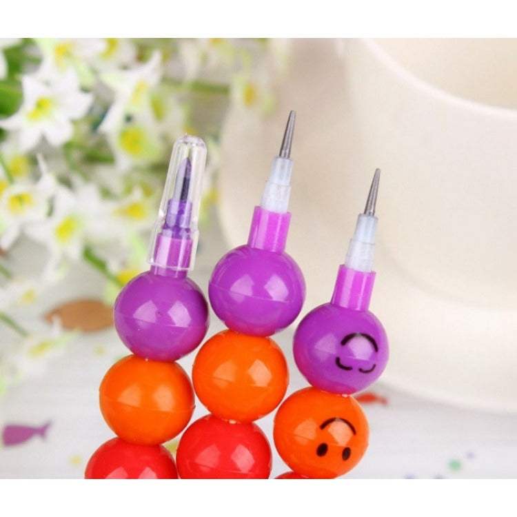 Wholesale Plastic Cute Cartoon 7-color Smiling Face Expression Pencil