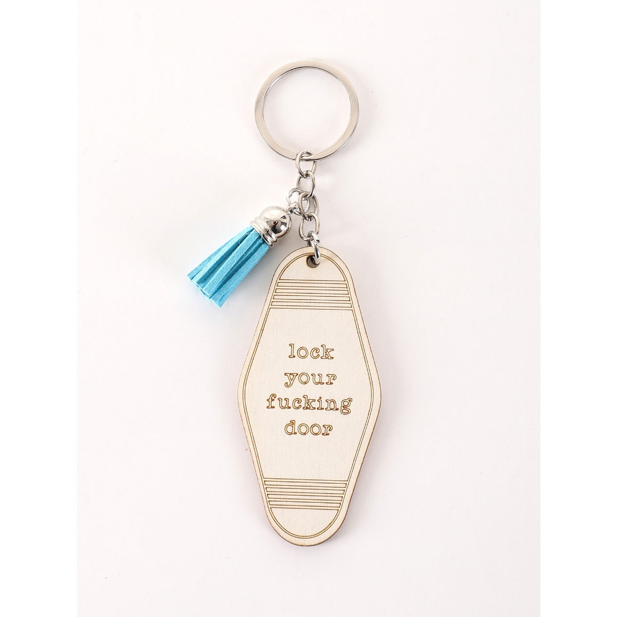Wholesale English Letter Wooden Tassel Keychains