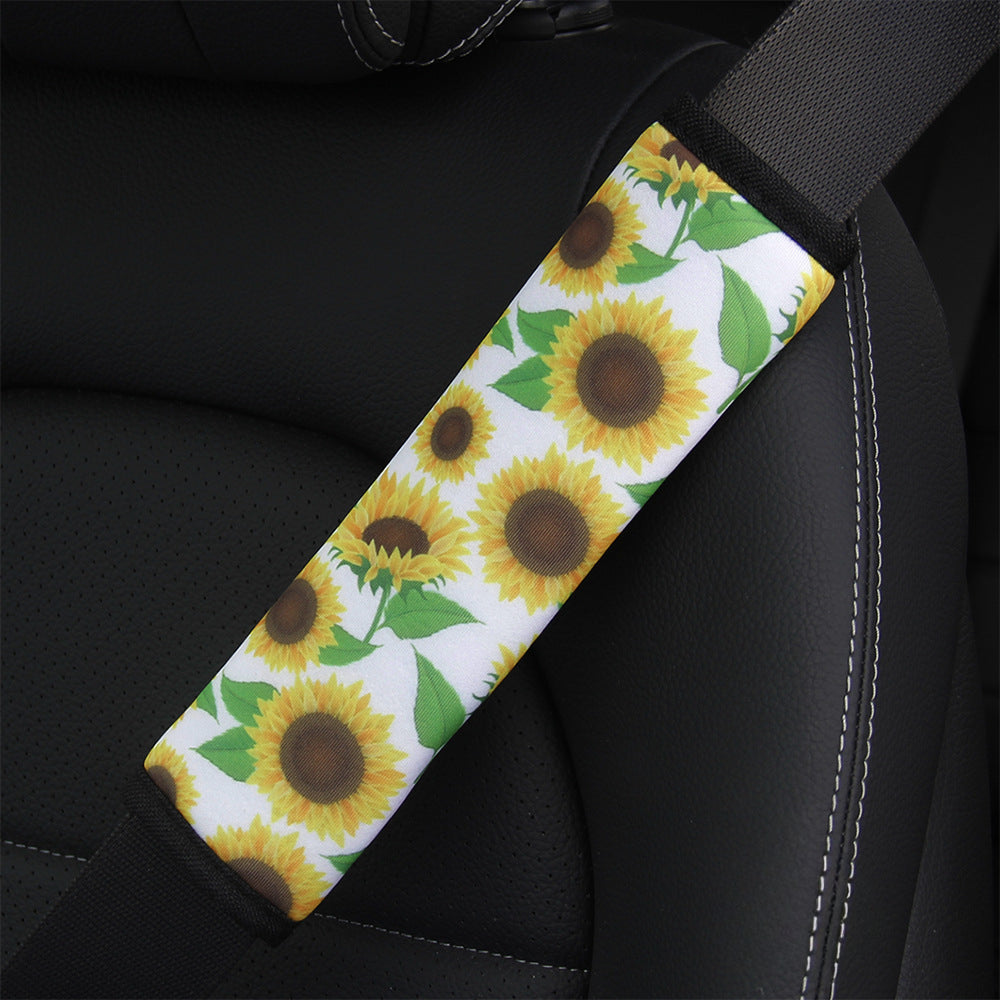 Wholesale Cow Pattern Sunflower Pattern Leopard Pattern Wetsuit Style Car Universal Seat Belt Shoulder Cover
