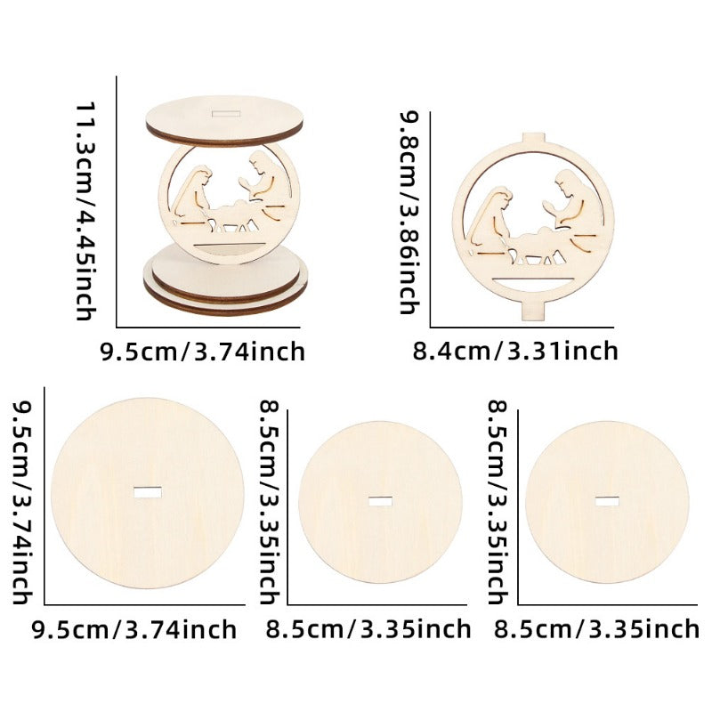 Wholesale of Wooden Three-dimensional Ornaments for Lent Candle Holders