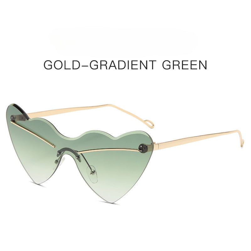 Wholesale New Frameless Cut Edge Love PC Sunglasses