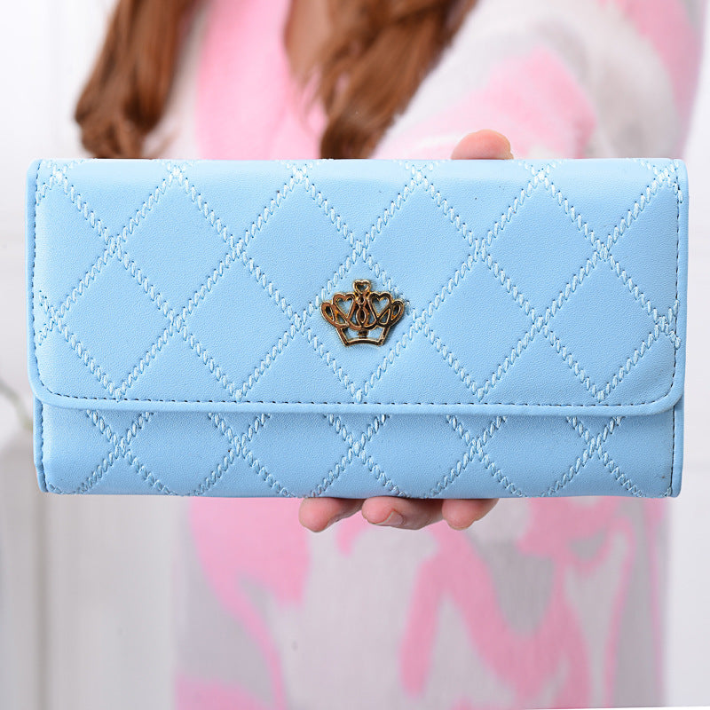 Wholesale PU Rhombus Love Crown Wallet