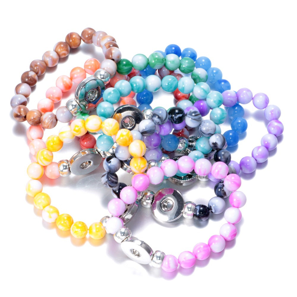 Wholesale 10pcs Noosa snap button DIY beaded bracelet