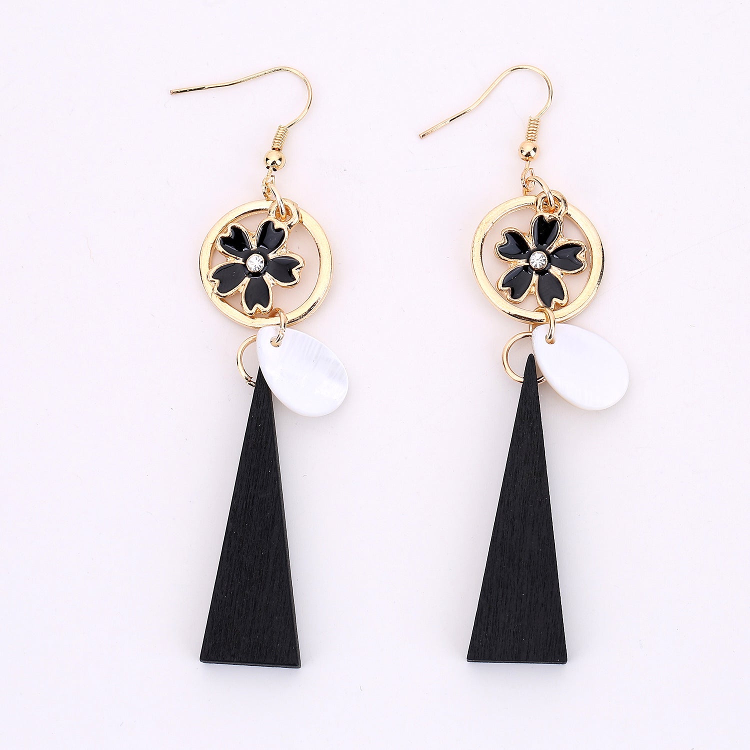 Wholesale Shell Flower Tassel Earrings For Women Ethnic Handmade Chic Fashion Jewelry Accessory