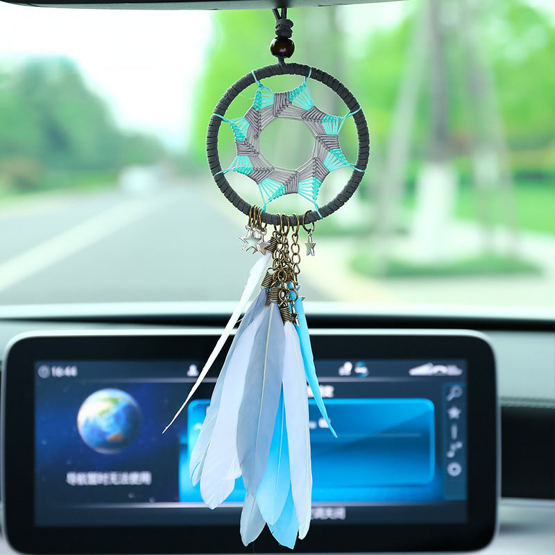 Wholesale Alloy Dream Catching Wind Chime Forest Series Handmade Feather Pendant