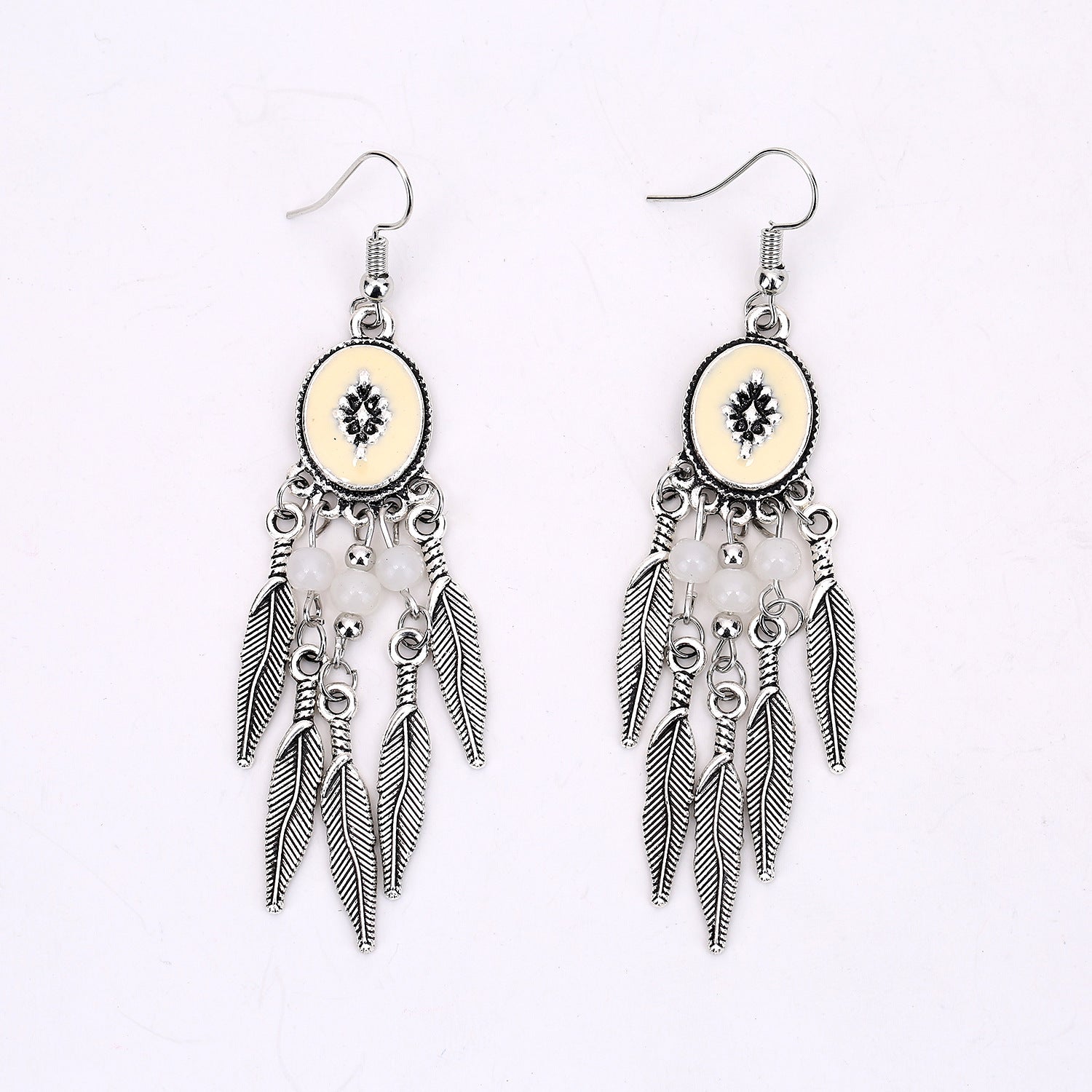 Wholesale Electroplated Alloy Retro Bohemian Turquoise Stud Earrings Ethnic Style Jewelry Gift