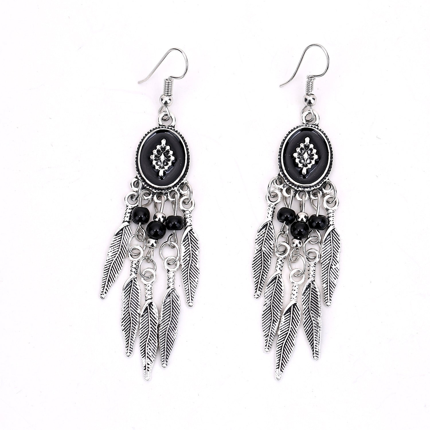 Wholesale Electroplated Alloy Retro Bohemian Turquoise Stud Earrings Ethnic Style Jewelry Gift