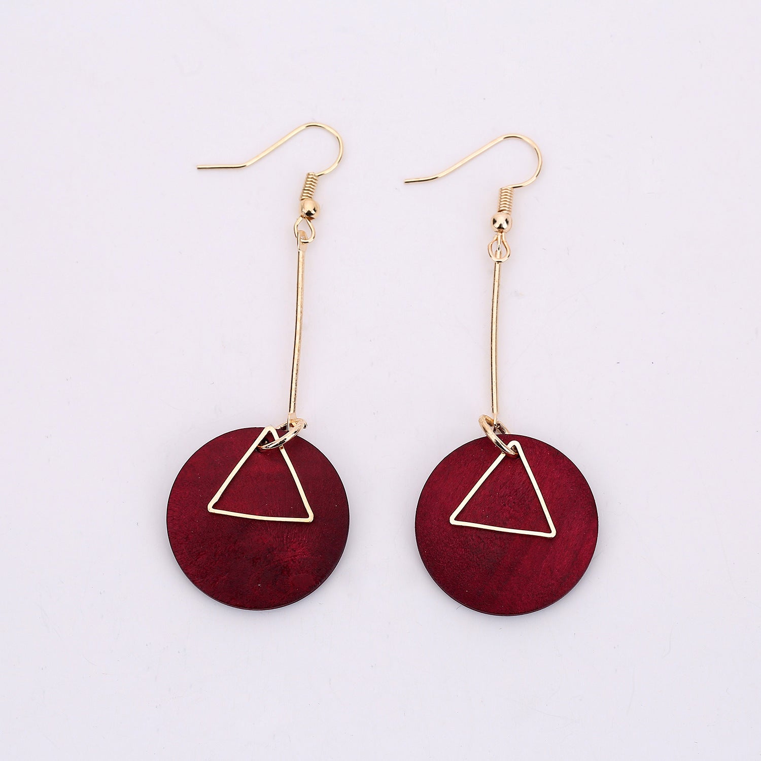 Wholesale Korean Style Triangle Circle Earrings Handmade Shell Fashion Jewelry For Women Trendy Party Accessory Boutique Resale Gift