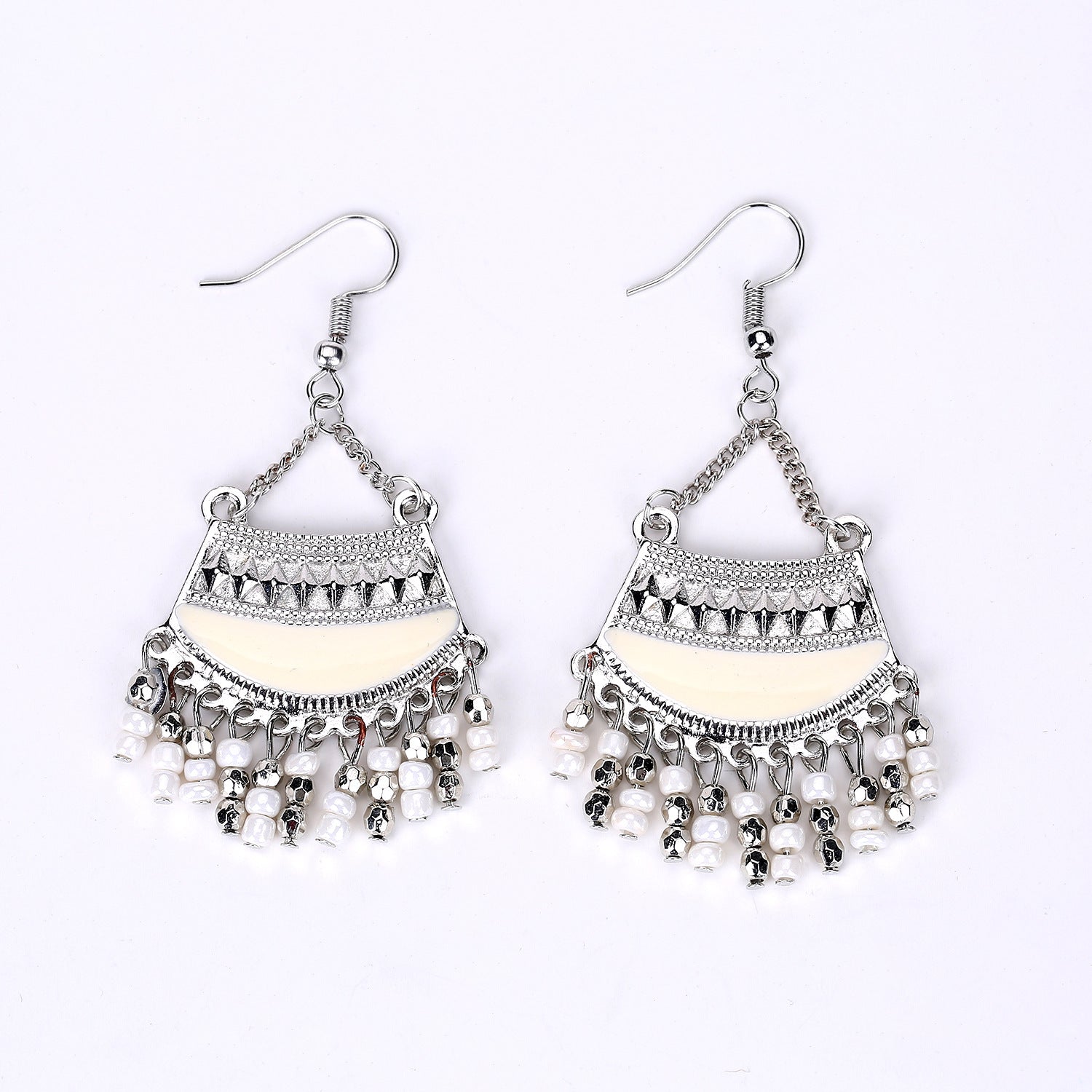 Wholesale Bohemian Tassel Earrings Vintage Ethnic Style Alloy Jewelry Accessory Gift