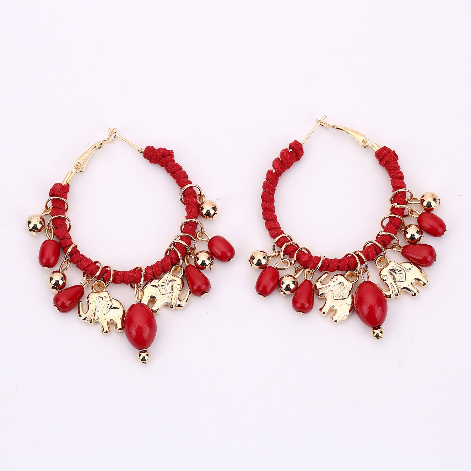 Wholesale Retro Bohemian Elephant Drop Earrings Alloy Pendant Earrings Party Wear Fashion Accessory
