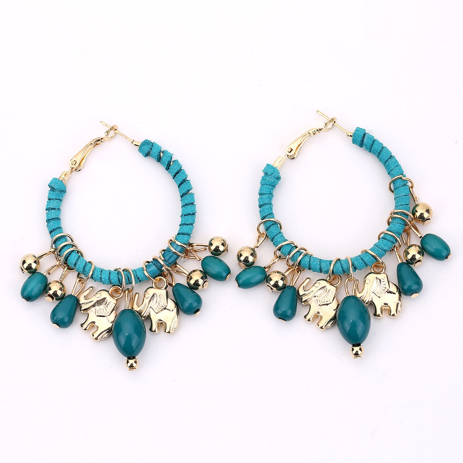 Wholesale Retro Bohemian Elephant Drop Earrings Alloy Pendant Earrings Party Wear Fashion Accessory