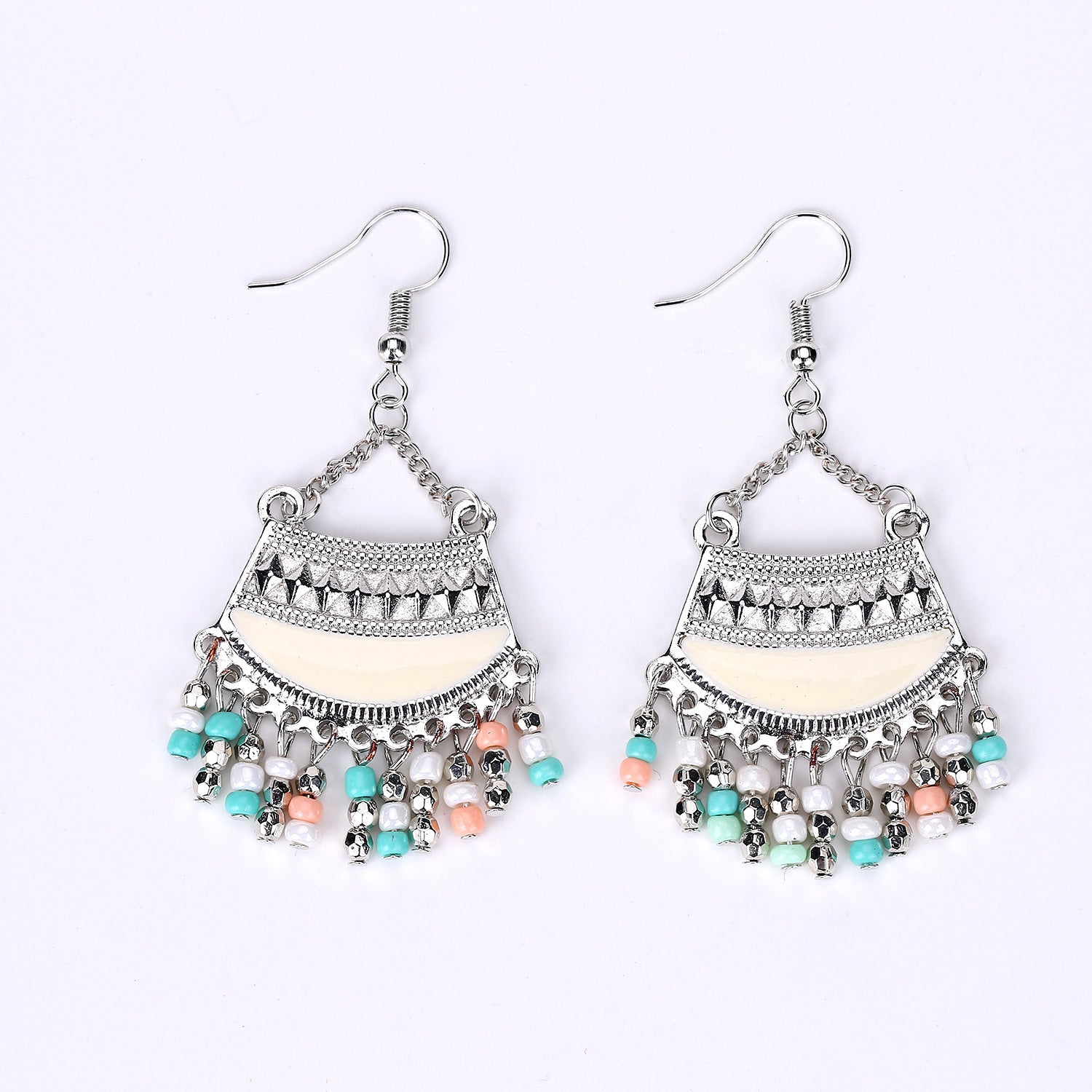 Wholesale Bohemian Tassel Earrings Vintage Ethnic Style Alloy Jewelry Accessory Gift